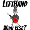 Lefthand what else? Left-handed guitarist