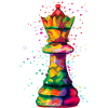 Kunst Schachfigur Königen