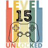 Livello 15 Sbloccato Giocatore divertente Compleanno Quindici
