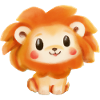 Aquarelle de lion doux