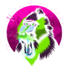 Psychedelic baboon