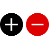 Plus Minus + - Pole Icon Symbol Sign