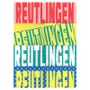 Reutlingen Germany City Font Skyline