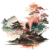 Woodblock Landscape