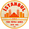 Istanbul Skyline Retro-Abzeichen