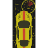 Car with speedometer
