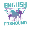 Retro English Foxhound Dog Lover