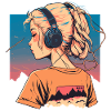 Vaporwave Anime Mädchen