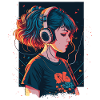 Lo-Fi Kawaii Mädchen