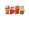 Christmas coffee cup bleached