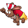 Rabbit With Firework Jetpack
