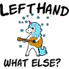 Lefthand what else? Left-handed guitar
