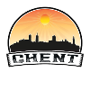 Ghent Belgium Skyline Vintage Sunset Travel Souven