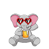 Alkifant Elefant Biertrinker Bier
