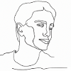 One Line Art Mann