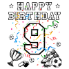 Football Birthday 9 years Football jersey Football
