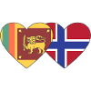 Siri Lanka Norvegia Bandiera Cuore