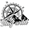 Stay Wild Berge Kompass
