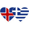 Iceland Greece Flag Heart