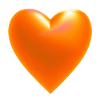 Herz orange Geschenkidee