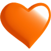 Herz orange Geschenkidee