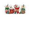 Christmas coffee cup bleached