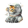 cat astronaut spacecat infinite space