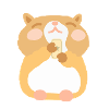 Süßer Hamster isst Keks