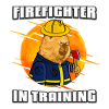 Firefighter in training
