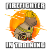 Firefighter in training