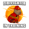 Firefighter in training