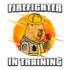 Firefighter in training