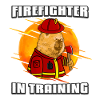 Firefighter in training