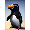 Penguin Sunglasses Wildlife Bird Seabird