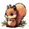 Eichhoernchen Écureuil Comique Mignon Kawaii 5
