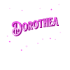 Dorothea's name personalized