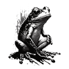 Frog Stencil Design Art