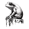 Frog Stencil Design Art