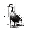 Goose Stencil Design Art