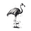 Flamingo stencil art