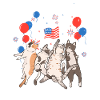 Patriotic Cat Women American Flag