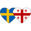 Sweden Georgia Flag Heart