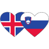 Iceland Slovenia Flag Heart