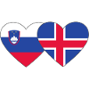 Slovenia Iceland Flag Heart