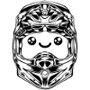 Söt hjälm motorcykel kawaii