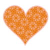 Heart orange pink
