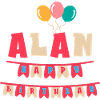 Alan t-shirt joyeux anniversaire joyeux anniversaire
