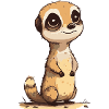Suricate comique mignon Kawaii