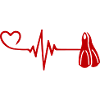 Diving fins pulse heart