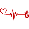 Money Love Pulse Heart